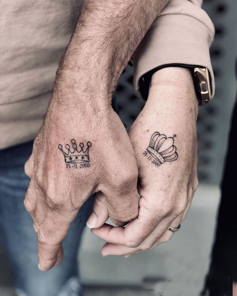 30 Noble King and Queen Tattoos You Should Not Miss