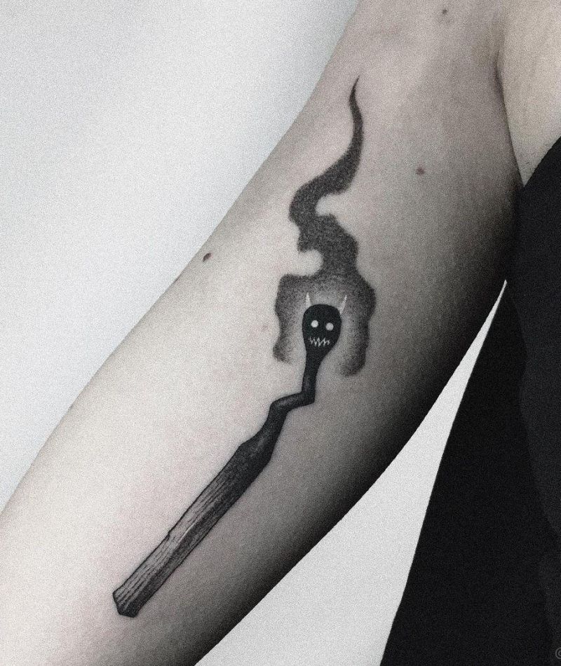 30 Pretty Match Tattoos You Must Try