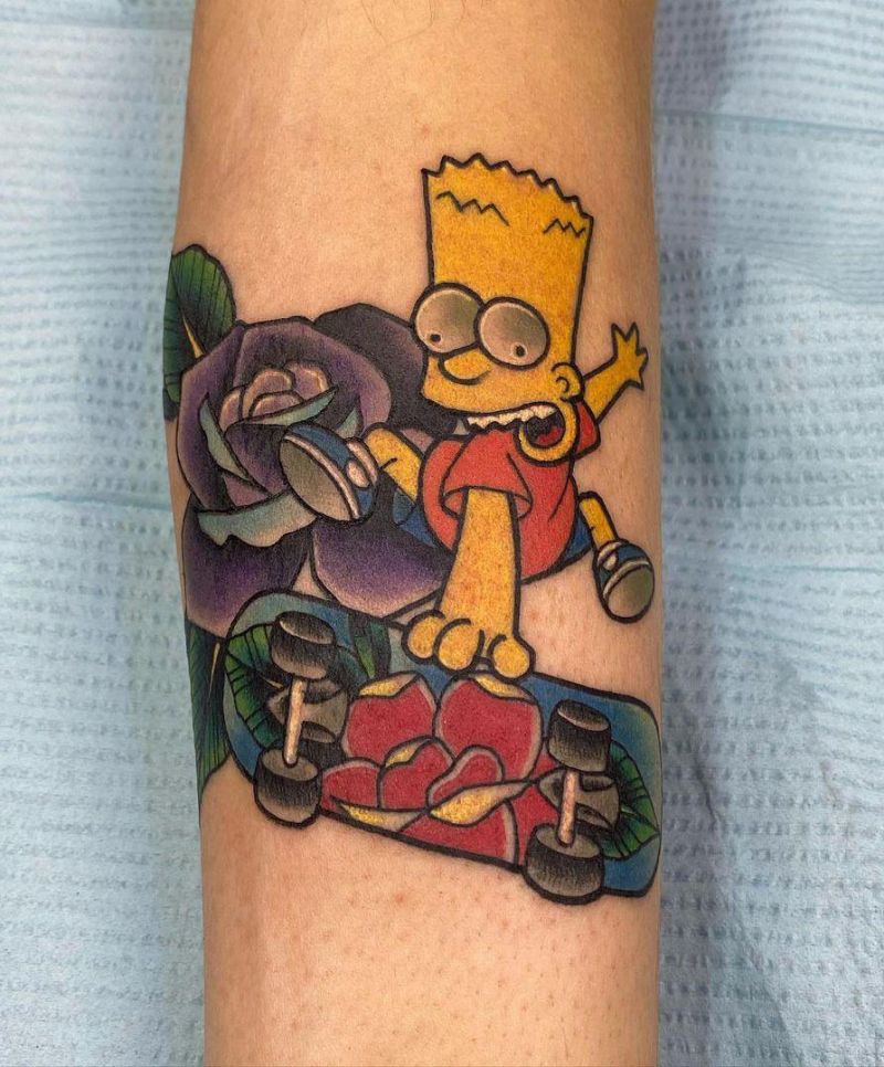 30 Creative Skateboard Tattoos You Can Copy