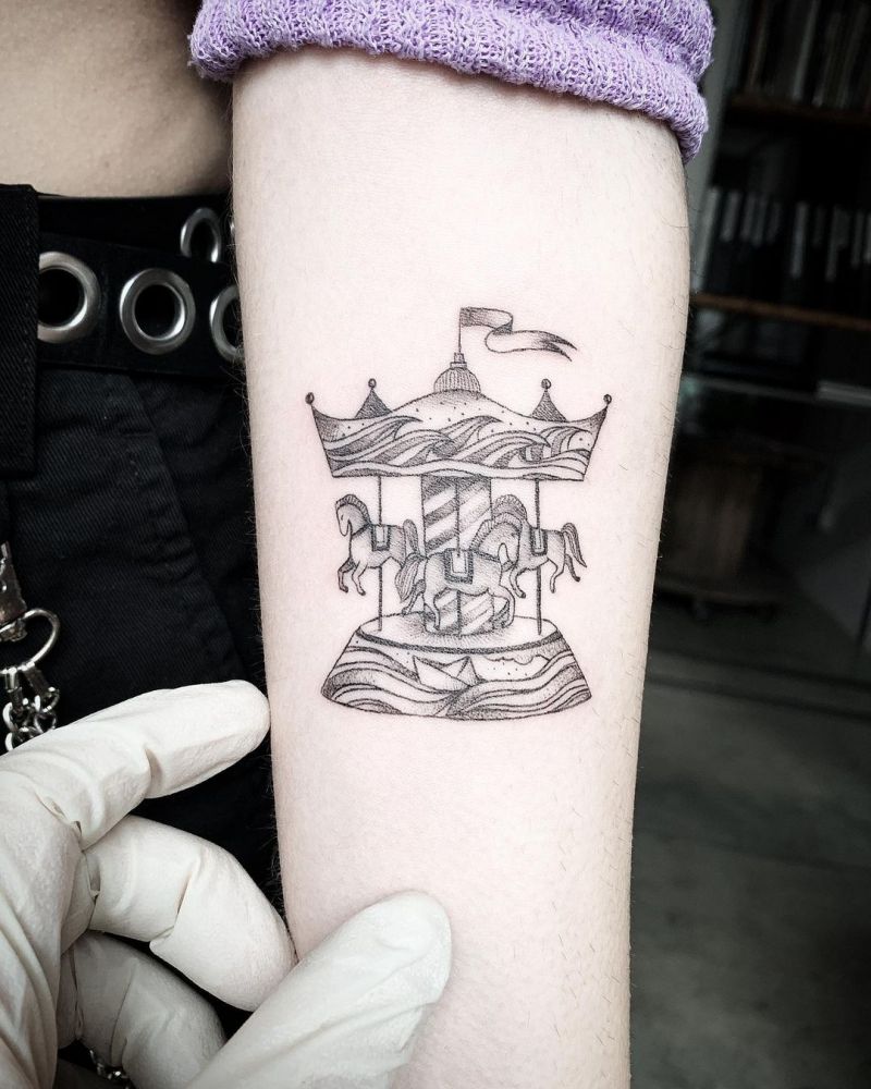 30 Perfect Carousel Tattoos You Must Love