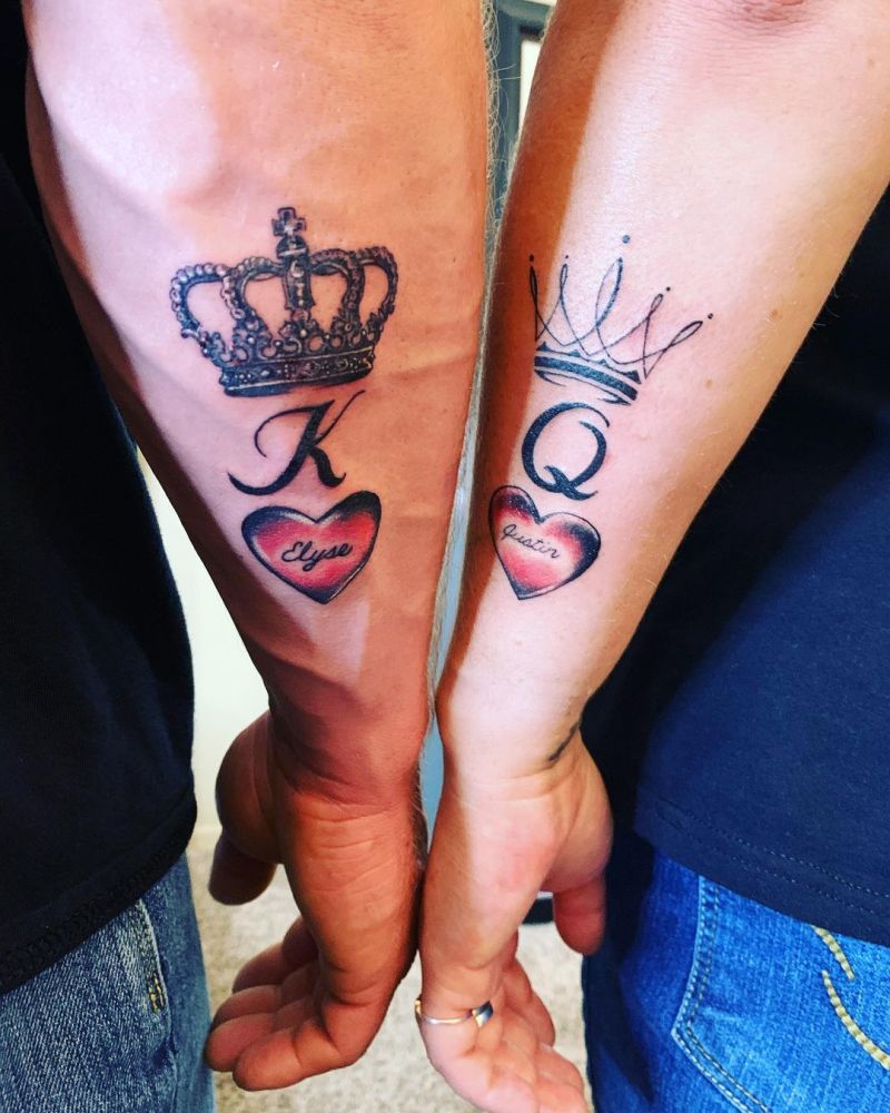 30 Noble King and Queen Tattoos You Should Not Miss