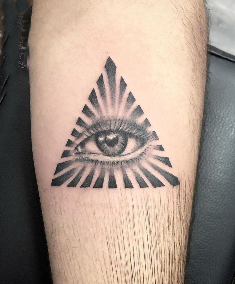 30 Pretty Triangle Eye Tattoos You Must Love