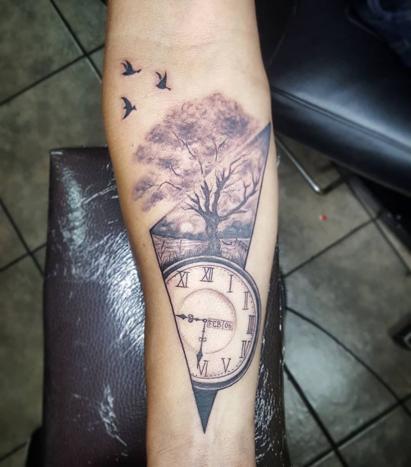 30 Pretty Watch Tattoos Make You Excited