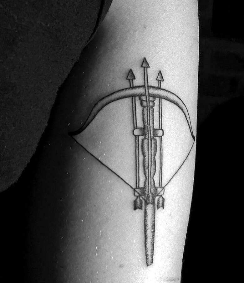 30 Pretty Crossbow Tattoos Make You Brave