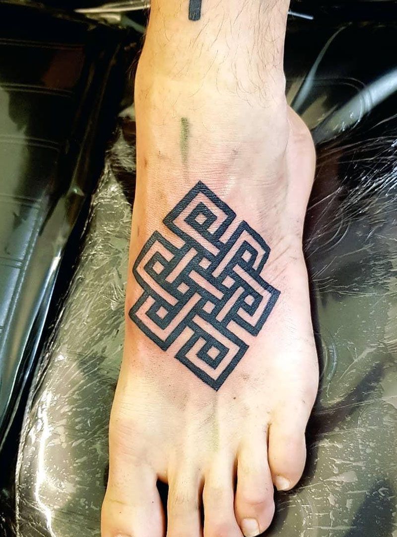 30 Pretty Endless Knot Tattoos You Must Try