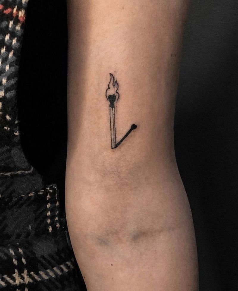 30 Pretty Match Tattoos You Must Try