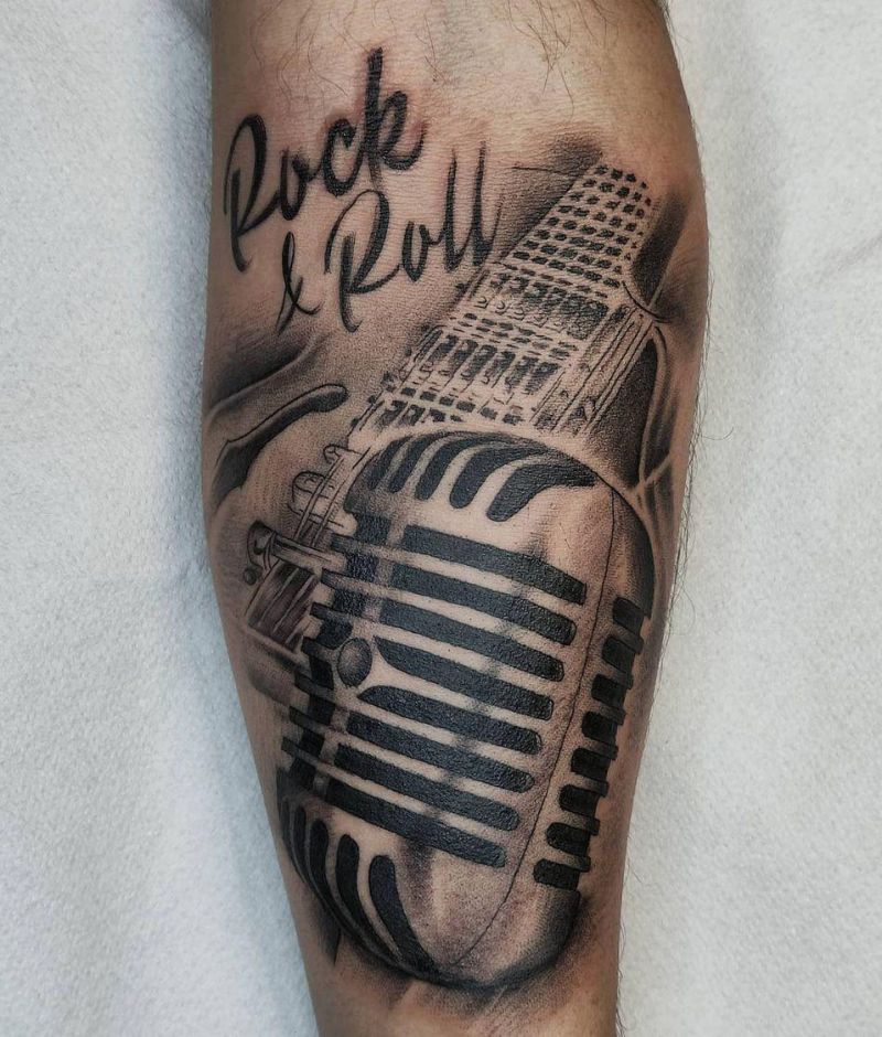 30 Pretty Microphone Tattoos Make You Attractive