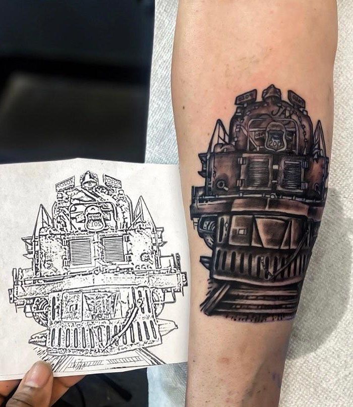 30 Pretty Train Tattoos You Must Try