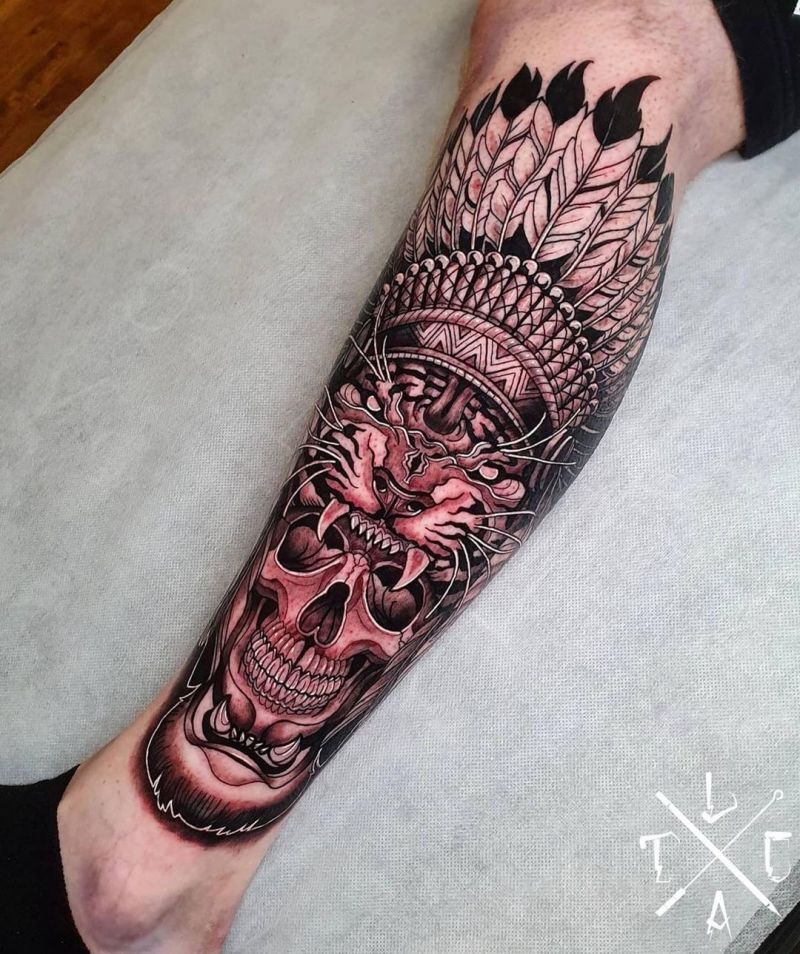 30 Pretty Headdress Tattoos You Will Love