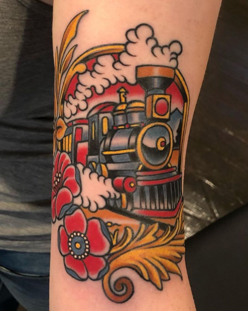 30 Pretty Train Tattoos You Must Try