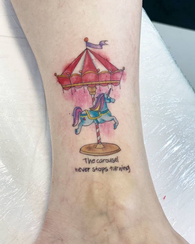 30 Perfect Carousel Tattoos You Must Love