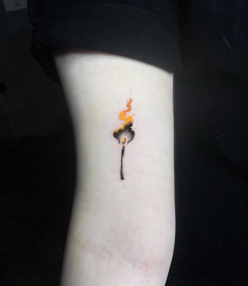 30 Pretty Match Tattoos You Must Try