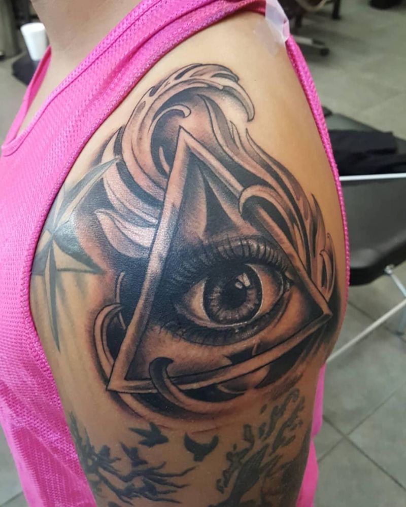 30 Pretty Triangle Eye Tattoos You Must Love