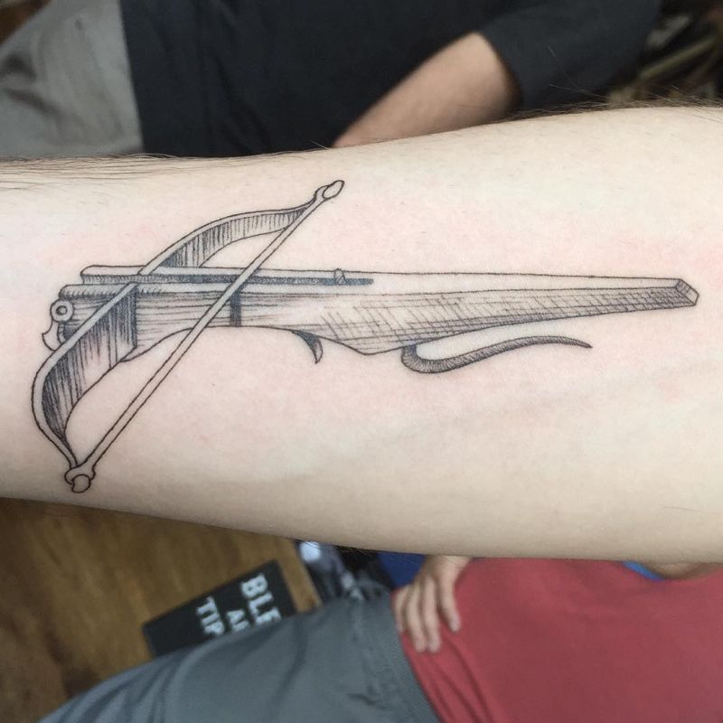 30 Pretty Crossbow Tattoos Make You Brave