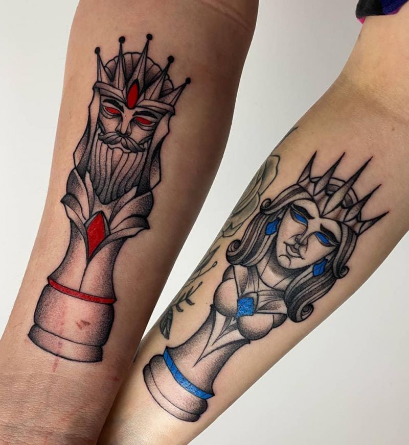 30 Noble King and Queen Tattoos You Should Not Miss