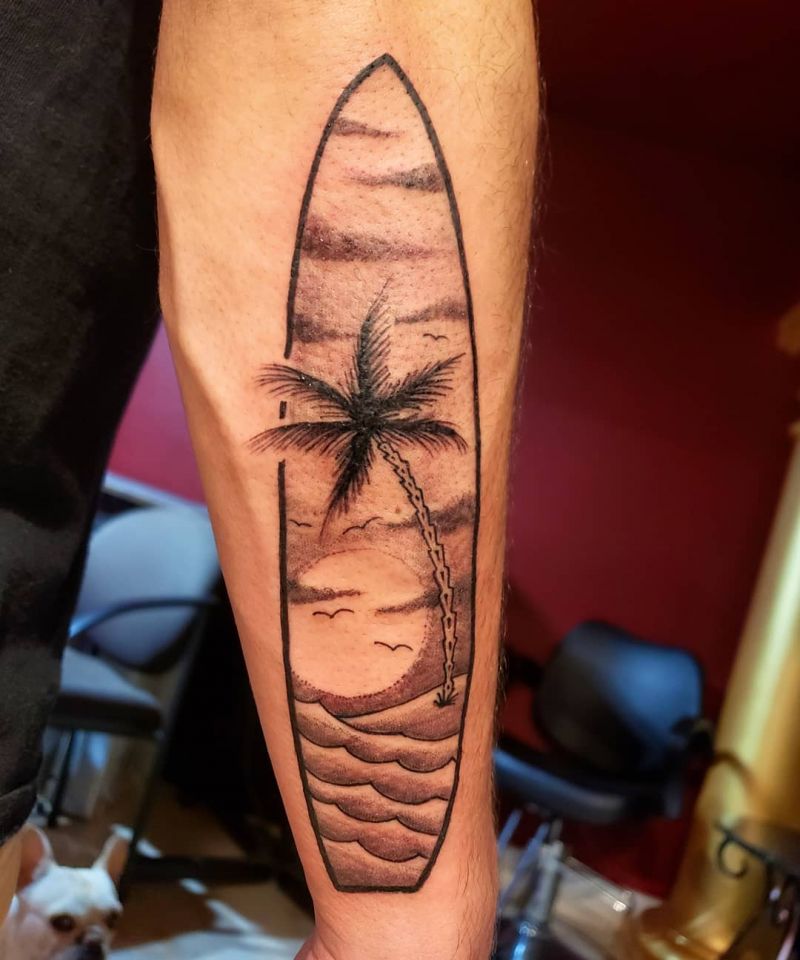 30 Surf Board Tattoos Inspire You to Challenge Yourself