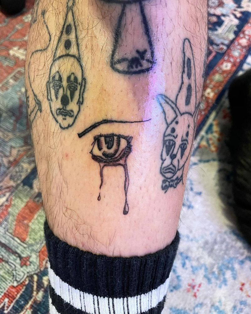 30 Pretty Crying Eye Tattoos Give You Inspiration