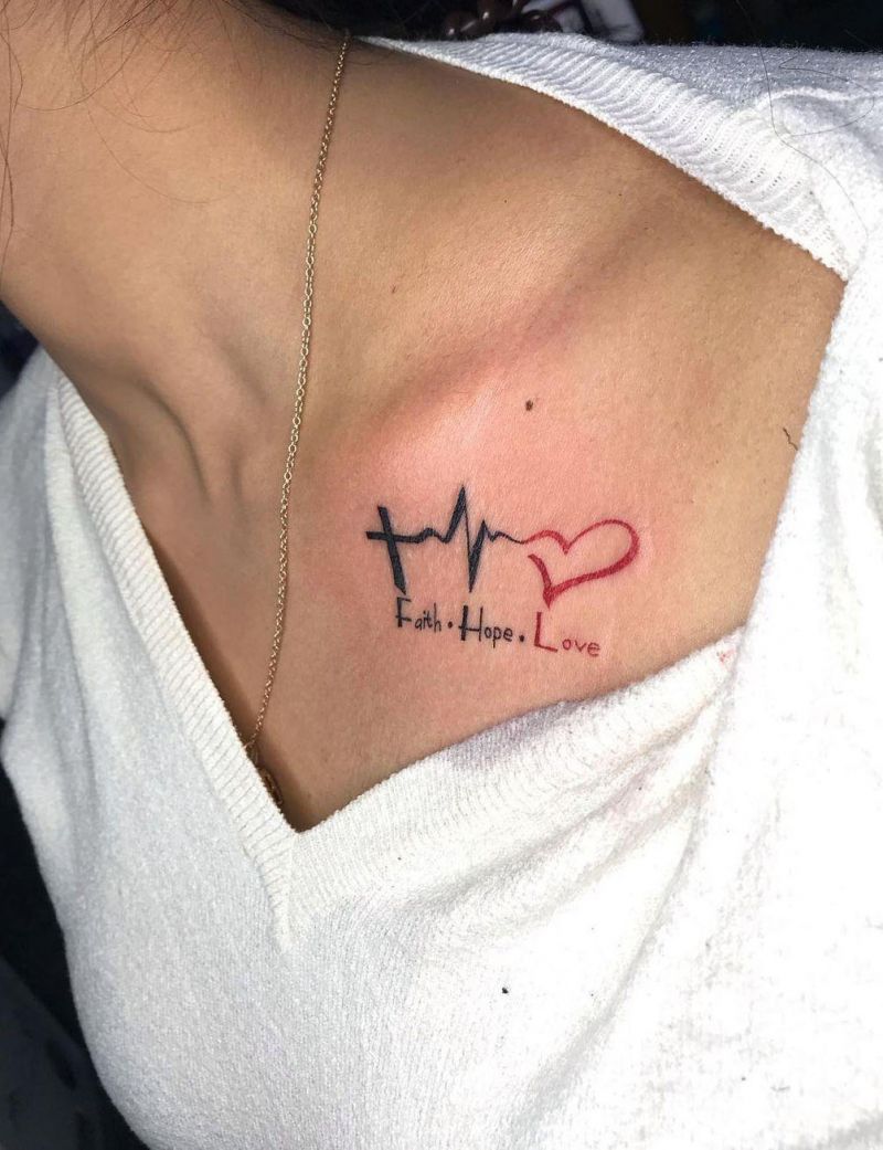 30 Pretty Heartbeat Tattoos to Inspire You