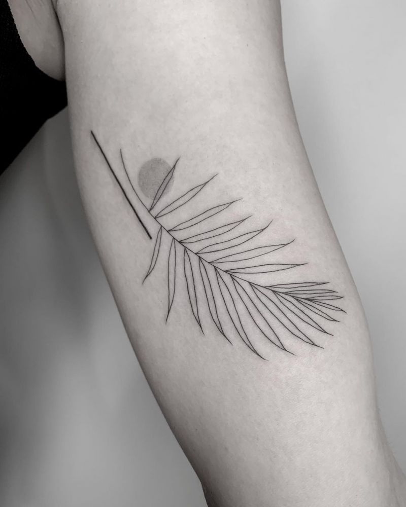 30 Pretty Palm Leaf Tattoos to Inspire You