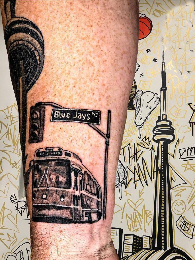 24 Pretty Street Sign Tattoos to Inspire You