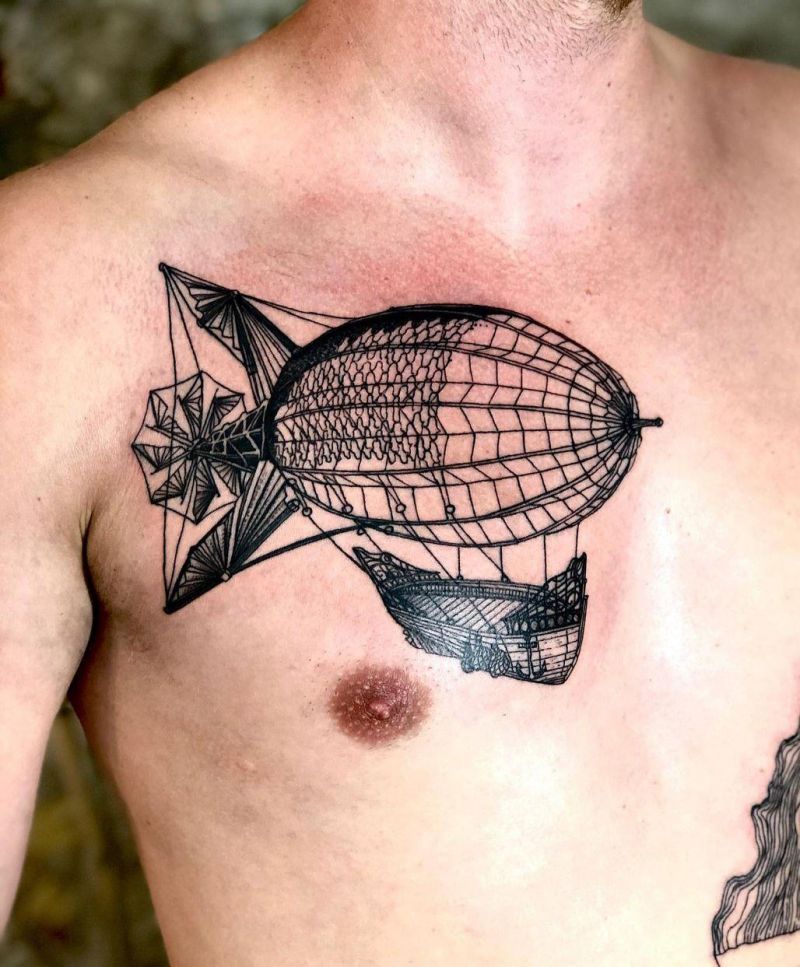 30 Pretty Airship Tattoos to Inspire You