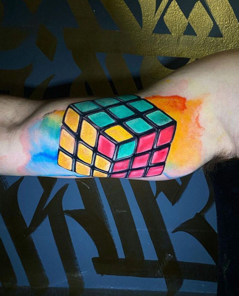 30 Great Rubik's Cube Tattoos You Can Copy