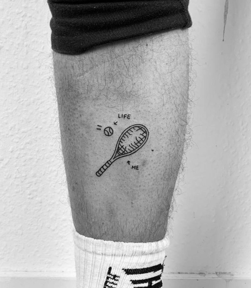 30 Pretty Tennis Tattoos to Inspire You