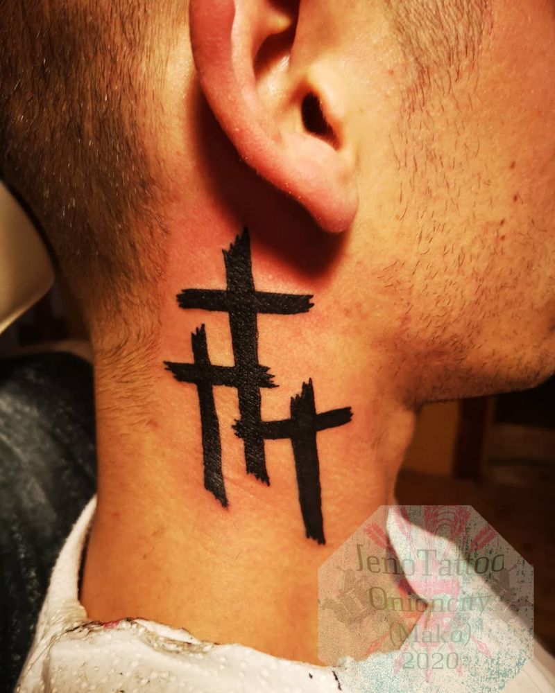 9 Pretty Three Cross Tattoos You Can Copy