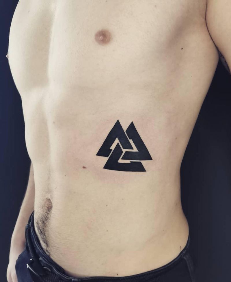 30 Pretty Valknut Tattoos to Inspire You