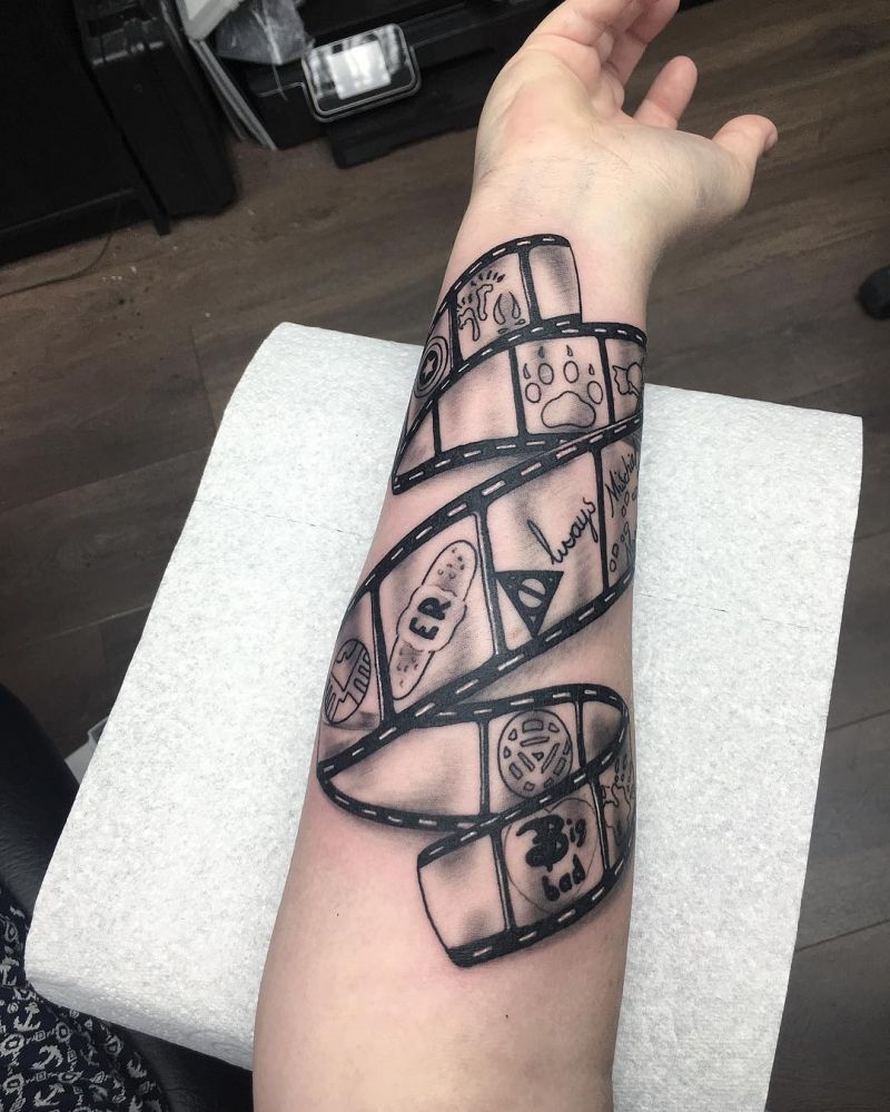 27 Pretty Film Strip Tattoos You Must Love