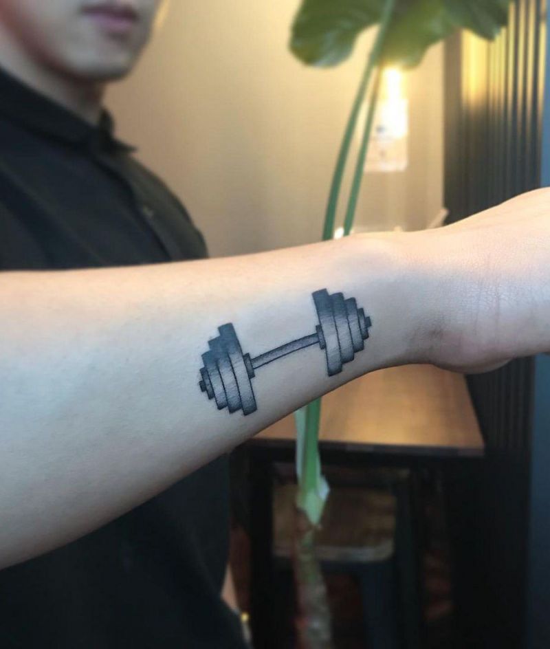 30 Powerful Barbell Tattoos You Should Not Miss