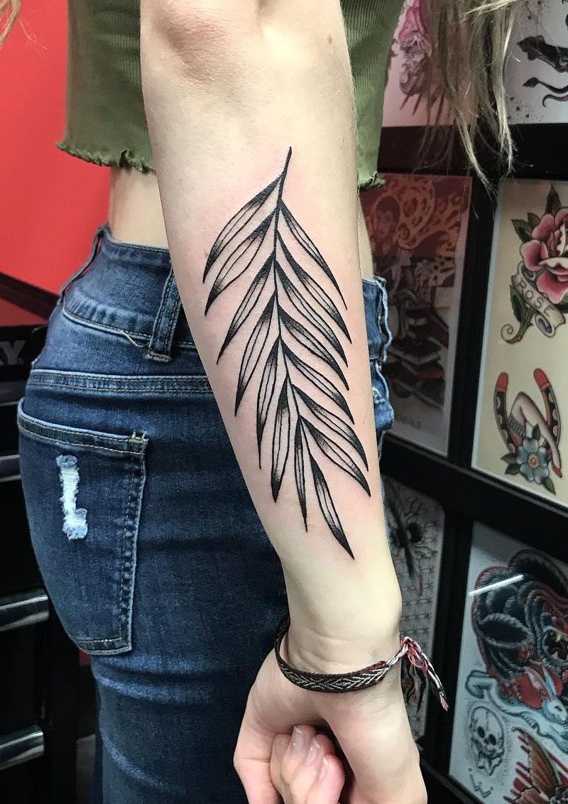 30 Pretty Palm Leaf Tattoos to Inspire You