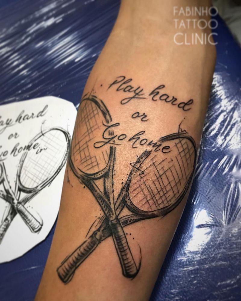 30 Pretty Tennis Tattoos to Inspire You