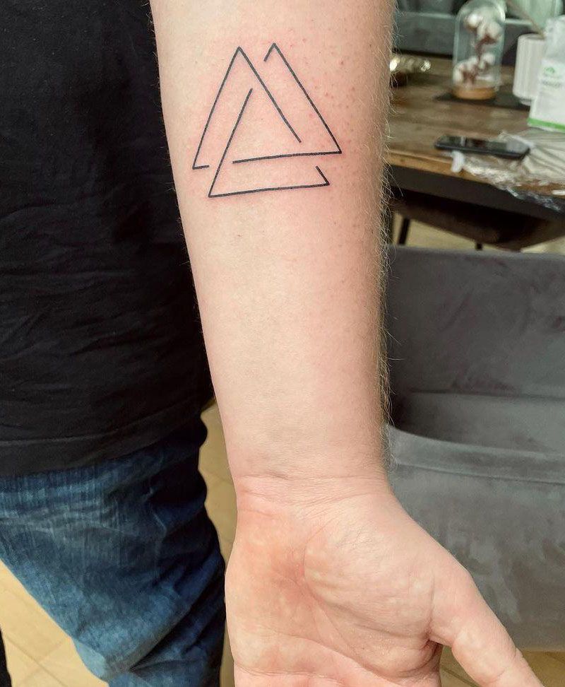 30 Pretty Valknut Tattoos to Inspire You