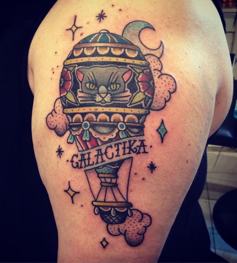 30 Pretty Airship Tattoos to Inspire You