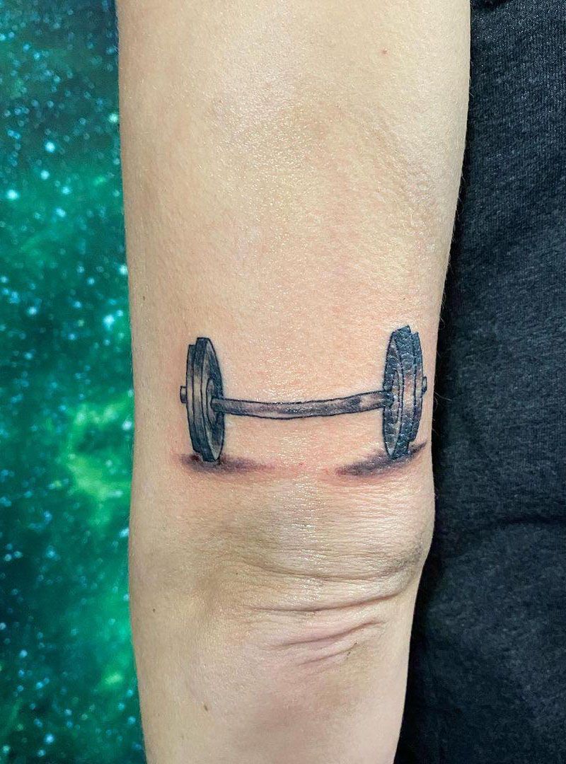 30 Powerful Barbell Tattoos You Should Not Miss