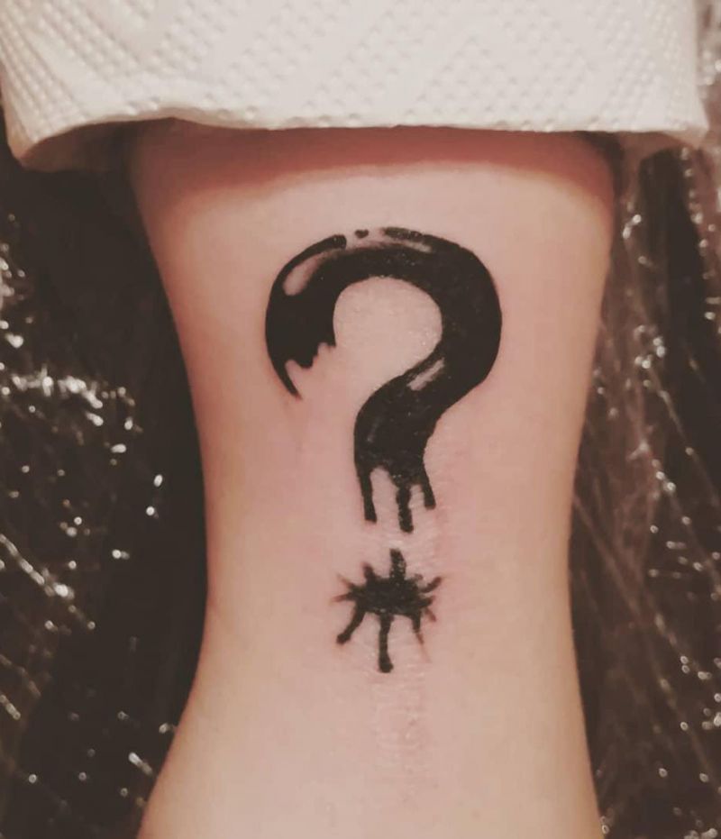 30 Pretty Question Mark Tattoos You Can Copy