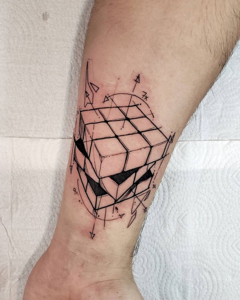 30 Great Rubik's Cube Tattoos You Can Copy