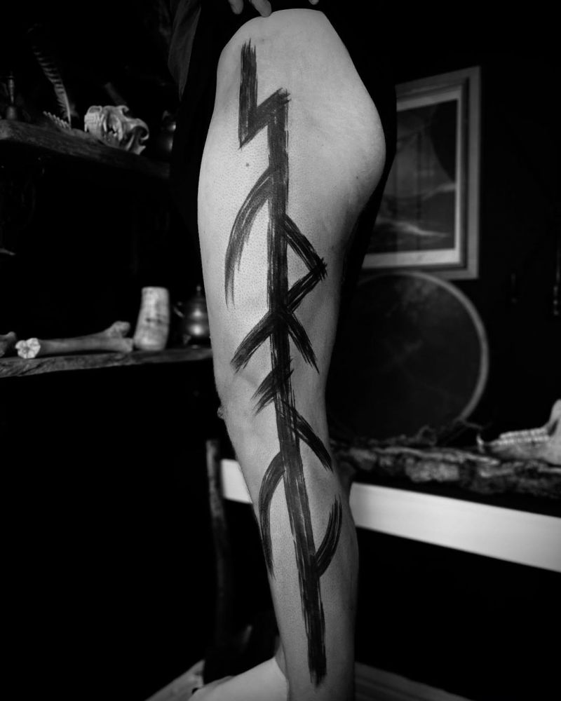 30 Mysterious Rune Tattoos Improve Your Temperament