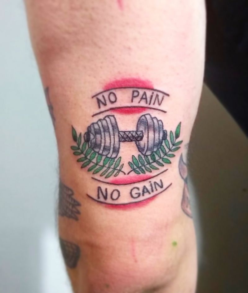 30 Powerful Barbell Tattoos You Should Not Miss