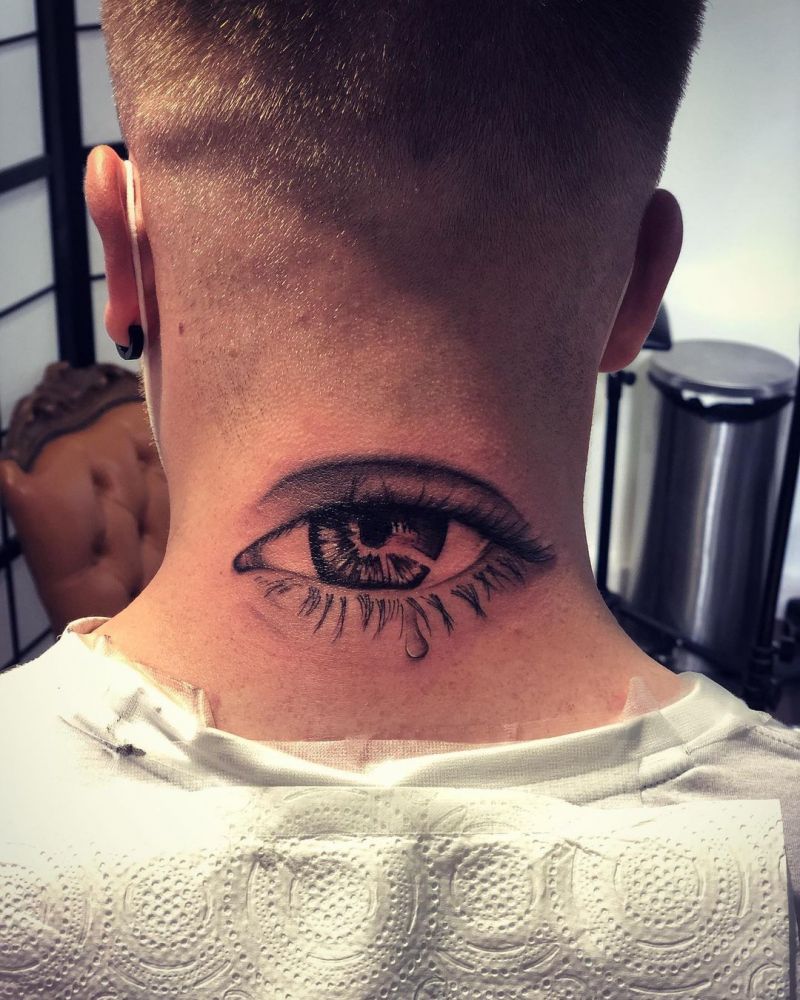 30 Pretty Crying Eye Tattoos Give You Inspiration