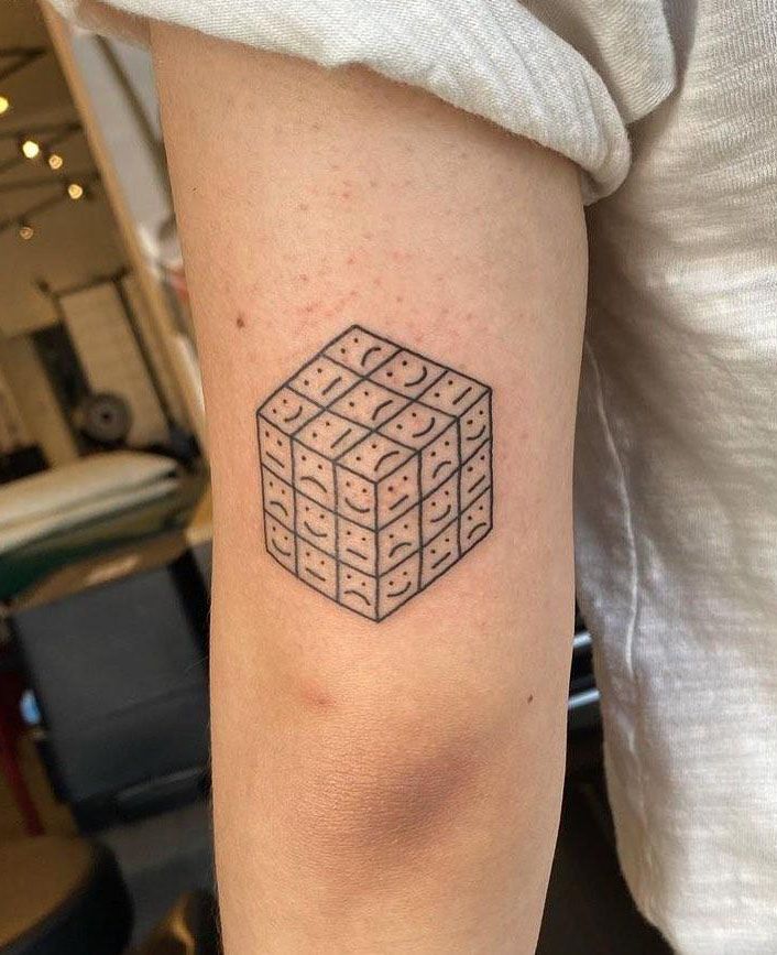 30 Great Rubik's Cube Tattoos You Can Copy