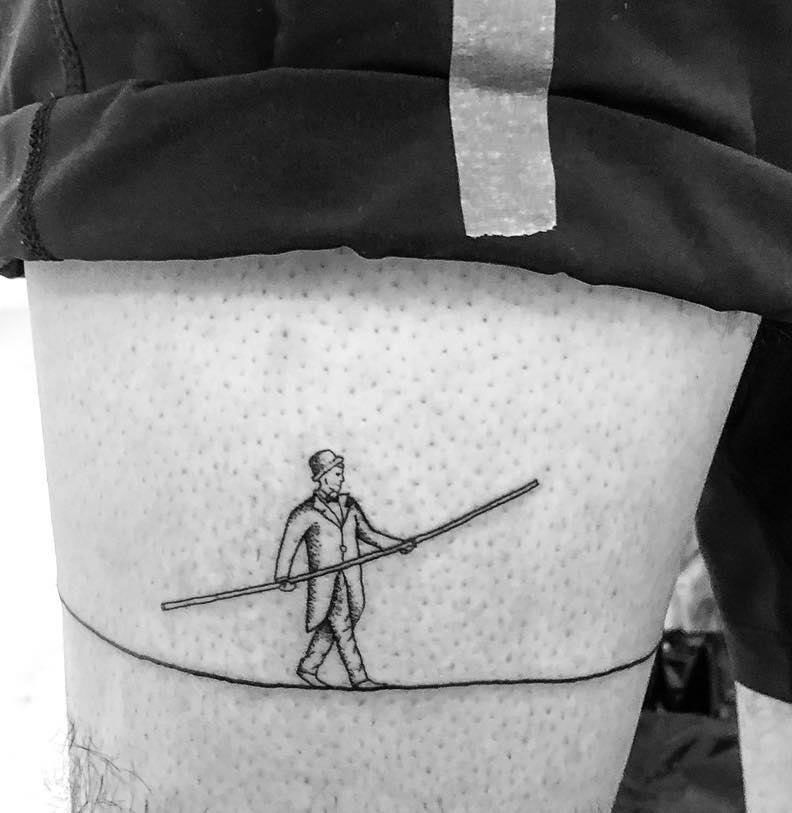 30 Tightrope Walker Tattoos Make You Attractive