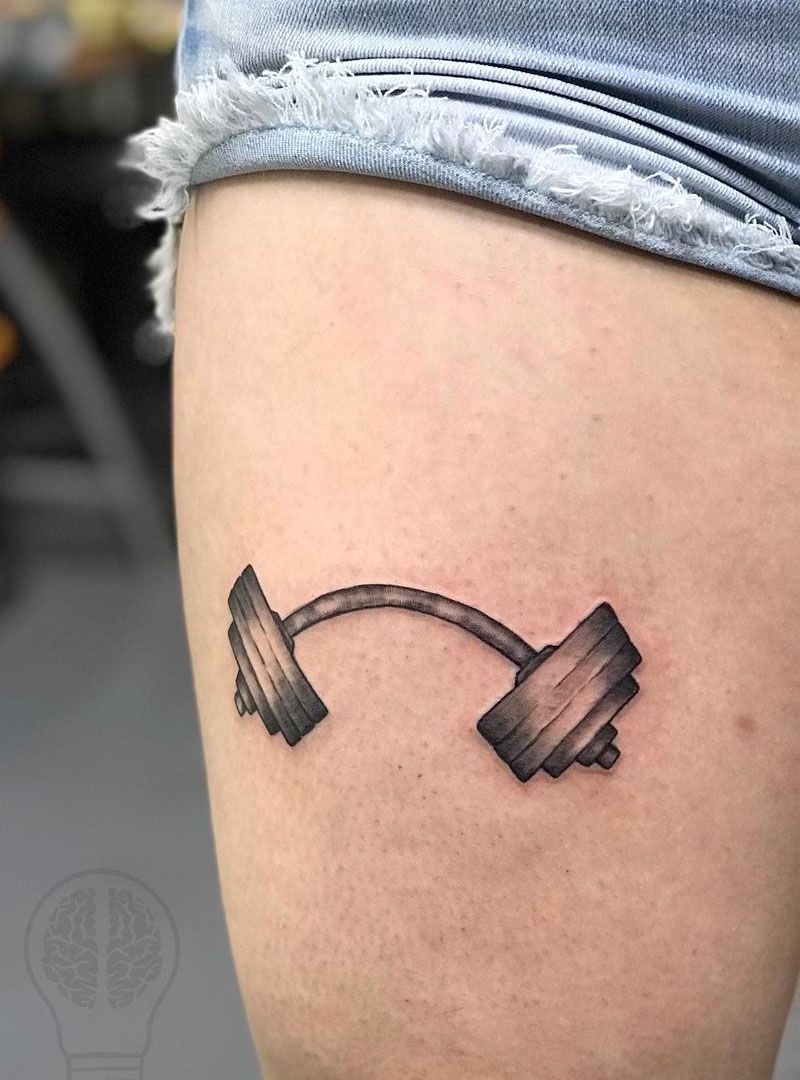 30 Powerful Barbell Tattoos You Should Not Miss