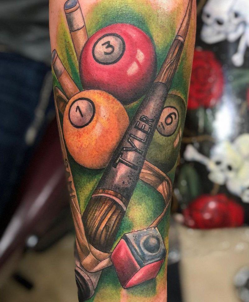 30 Pretty Billiard Tattoos You Will Love