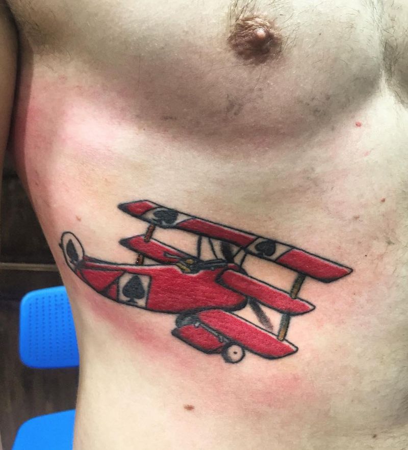 30 Pretty Biplane Tattoos You Can Copy