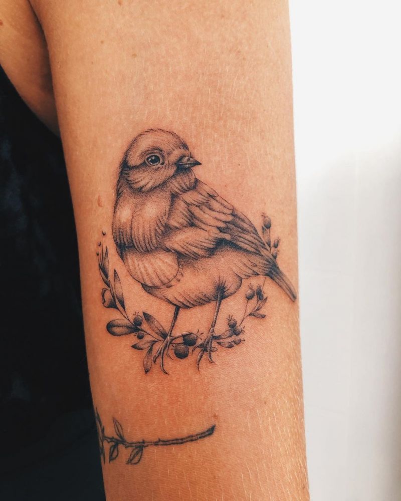 30 Cute Finch Tattoos You Must Love