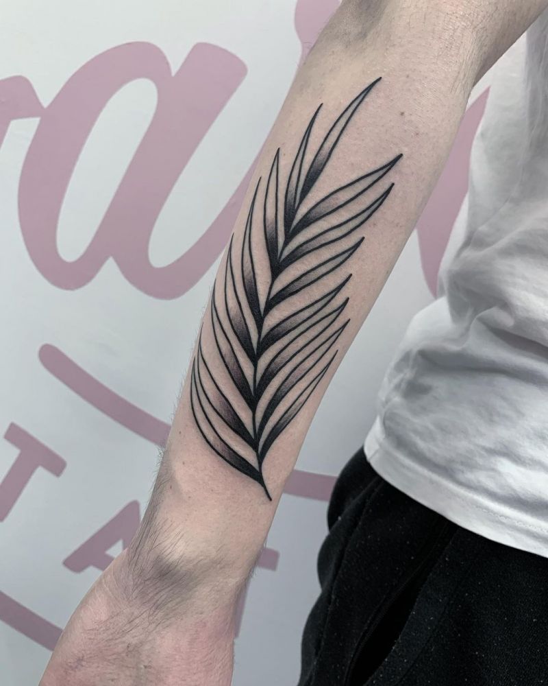 30 Pretty Palm Leaf Tattoos to Inspire You