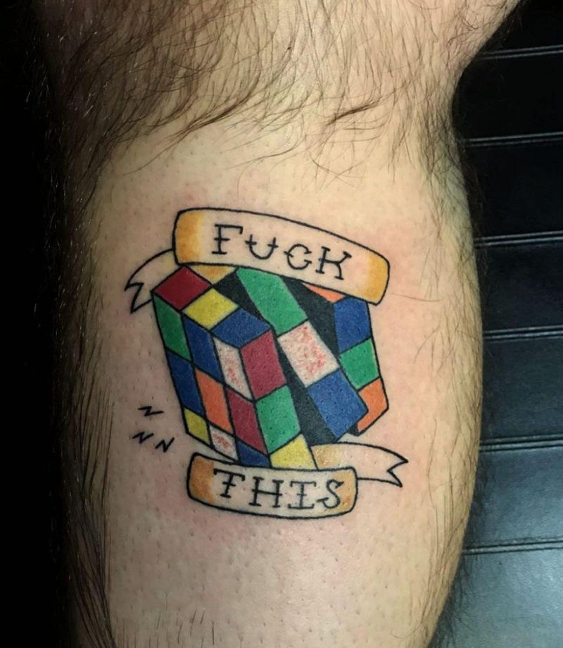 30 Great Rubik's Cube Tattoos You Can Copy