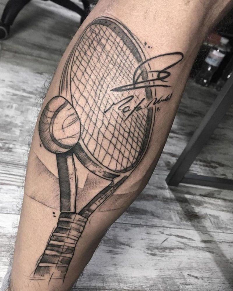 30 Pretty Tennis Tattoos to Inspire You